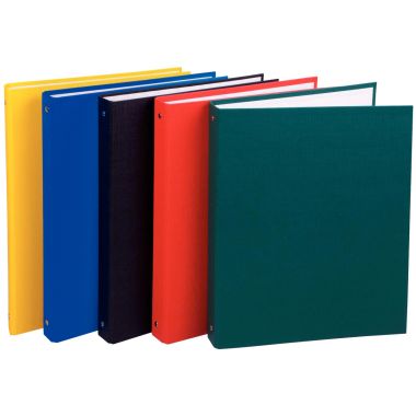 Classeur 4 anneaux en carton plastifié, format A4+, dos 2 cm, vert