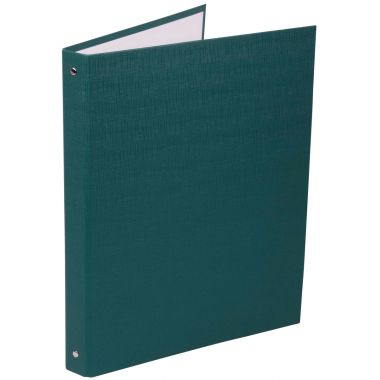 Classeur 4 anneaux en carton plastifié, format A4+, dos 2 cm, vert