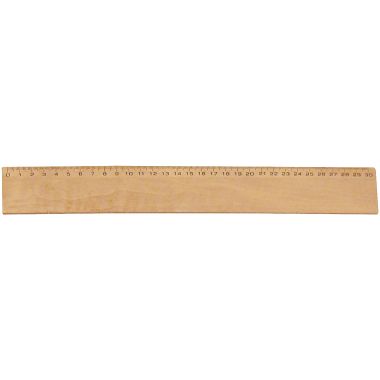 Règle plate de 30 centimètres, largeur de 4 centimètres en bois