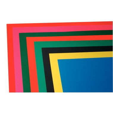 Paquet de 50 feuilles CARTOLINE 50x65cm 130g assortis