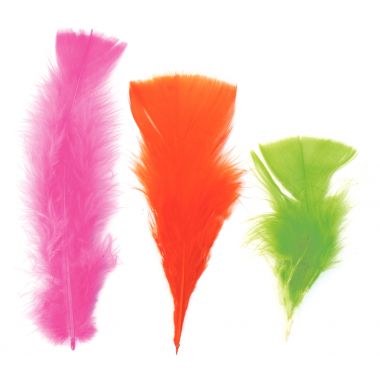 Sachet de 25 grammes de plumes de dinde, couleurs assorties