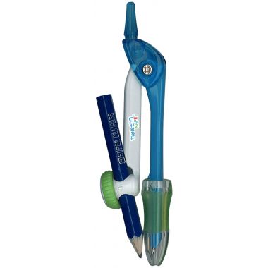 Compas métal TWIST'N SAFE bleu