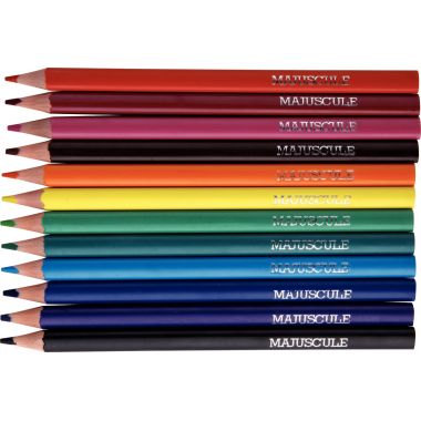 Pochette de 12 maxi crayons de couleur triangulaires assortis