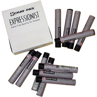 Boîte de 12 pastels Cray-Pas expression noires
