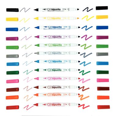 Classapck de 144 feutres bi-pointe assortis