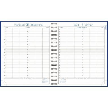 Agenda journalier spirale assorti