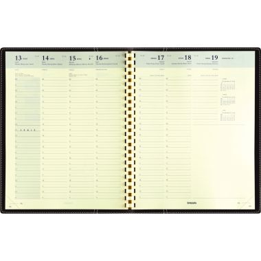 Agenda semainier Oméga27 Ferrara noir