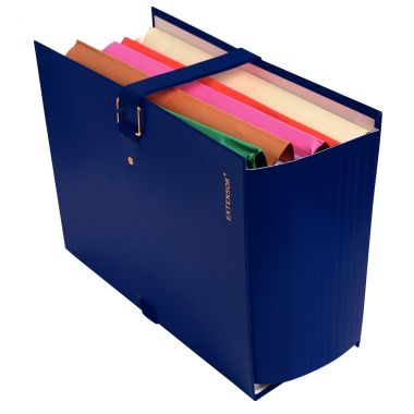 EXACOMPTA - Chemise extensible EXTENSOR avec rabat, bleu - 22003E