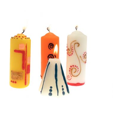 Lot de 4 crayons cire 30ml pour bougies