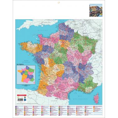 Calendrier 14mois Carte de France 55x43cm