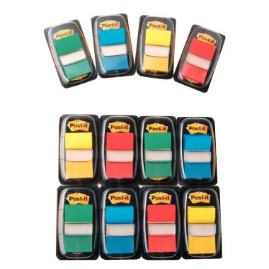 Post-it - 12 Lots de 50 index standards repositionnables assortis dont 4 cartes de 50 index gratuits