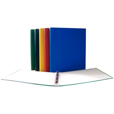 Classeur 4 anneaux en carton plastifié, format A4+, dos 2 cm, vert