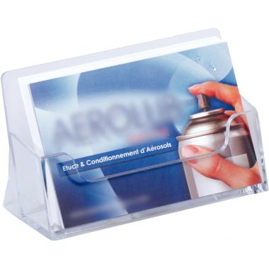 Porte-cartes de visite 1 compartiment transparent
