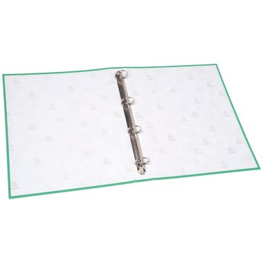 Classeur 4 anneaux en carton plastifié, format A4, dos 4 cm, vert