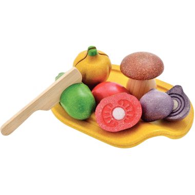 Plateau de 5 gros légumes en bois PLAN TOYS