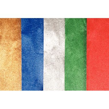 Paquet de 5 feuilles de crépon métallisé 250x50 cm assortis
