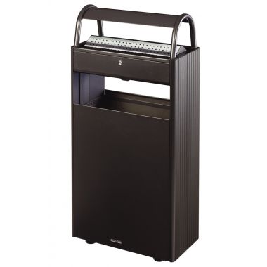 Combiné cendrier avec poubelle gris 12L