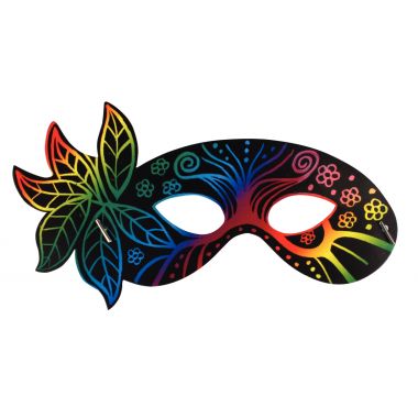 Lot de 12 masques en carte à gratter