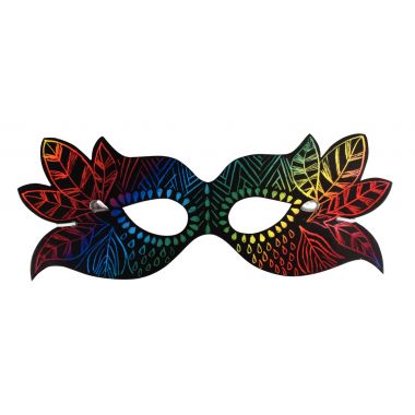 Lot de 12 masques en carte à gratter