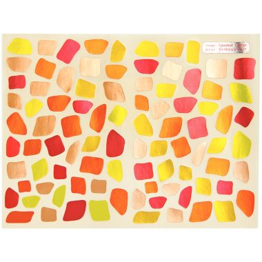 Pochette de 1 092 gommettes mosaïques métallisées assorties