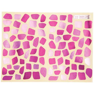 Pochette de 1 092 gommettes mosaïques métallisées assorties