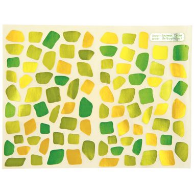 Pochette de 1 092 gommettes mosaïques métallisées assorties