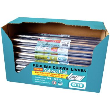 Rouleau en plastique incolore, qualité supérieure PVC format 40 cm x 5,5 m, épaisseur : 8/100ème