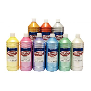 Flacon 1L de gouache concentrée MAJUSCULE, coloris violet nacré
