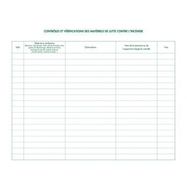 Registre de Sécurité pour les ERP (Établissements Recevant du Public)