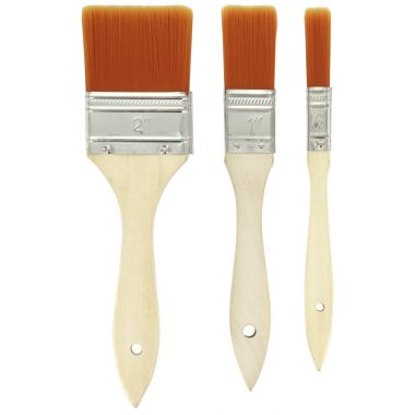 Lot de 3 pinceaux large en nylon