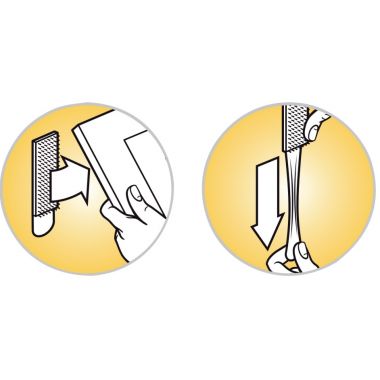 Blister de 4x2 languettes accroches tableaux