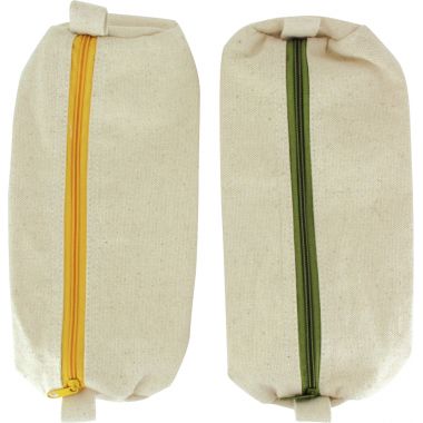 Lot de 10 trousses en coton, coloris assortis