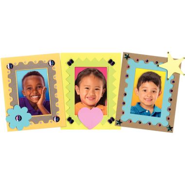 Lot de 24 cadres photo en carton + 12 planches de décorations 3D