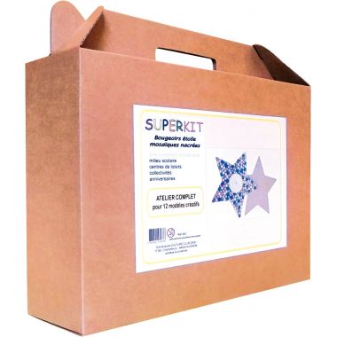 Atelier créatif de 12 bougeoirs en forme d'étoile à décorer