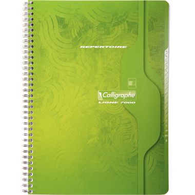 Répertoire à reliure intégrale 180 pages, format A4, quadrillé 5x5, papier 70g