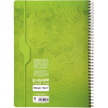 Répertoire à reliure intégrale 180 pages, format A4, quadrillé 5x5, papier 70g