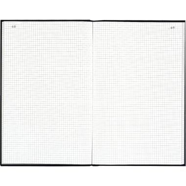 Registre toilé 500 pages foliotées, quadrillé 5x5, format 34 x 22,5 cm