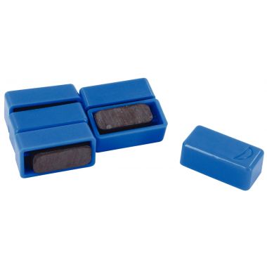 Blister de 6 punaises magnétiques 12x25 mm bleu
