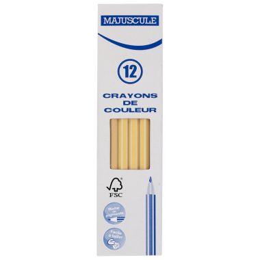 Boîte de 12 crayons de couleur Majuscule 3mm beige clair