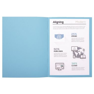 Exacompta - Paquet de 100 chemises 220g FOREVER, format 24x32 cm, bleu vif - 410010E