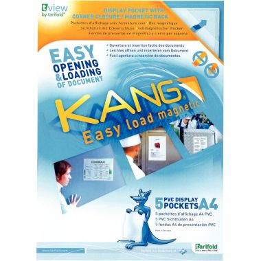 Sachet de 5 pochettes KANG magnétiques format A4