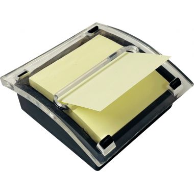 Dévidoir noir avec bloc notes en Z repositionnables format 76 x 76 mm