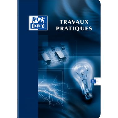 Cahier de travaux pratiques OXFORD, piqûre 80 pages, format A4, seyès 90g / dessin 120g