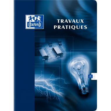 Cahier de travaux pratiques OXFORD, piqûre 80 pages, format 24x32 cm, seyès 90g / dessin 120g