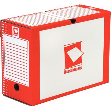 Paquet de 25 boites d'archives 34x25cm dos 15cm rouges