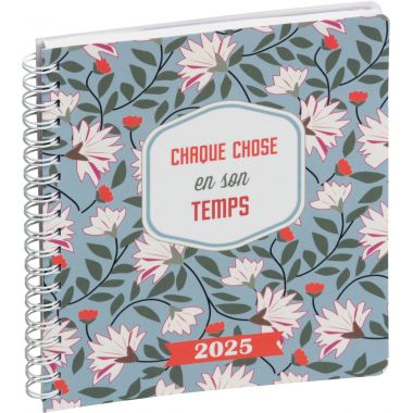 Agenda semainier chaque chose en son temps 15x17cm