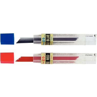 Étui de 12 mines Pentel 0,5mm rouge