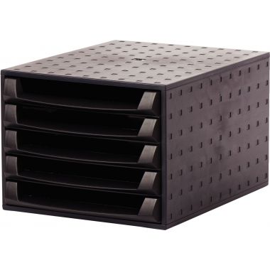 Module 5 tiroirs THE BOX noir