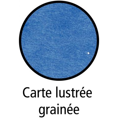 Boîte de classement en carte grainée dos 4 cm, bleu