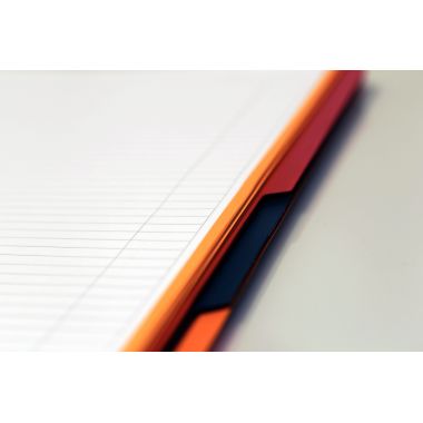 Cahier à reliure intégrale FILINGBOOK format A4+ ligné 6 mm, 200 pages perforées